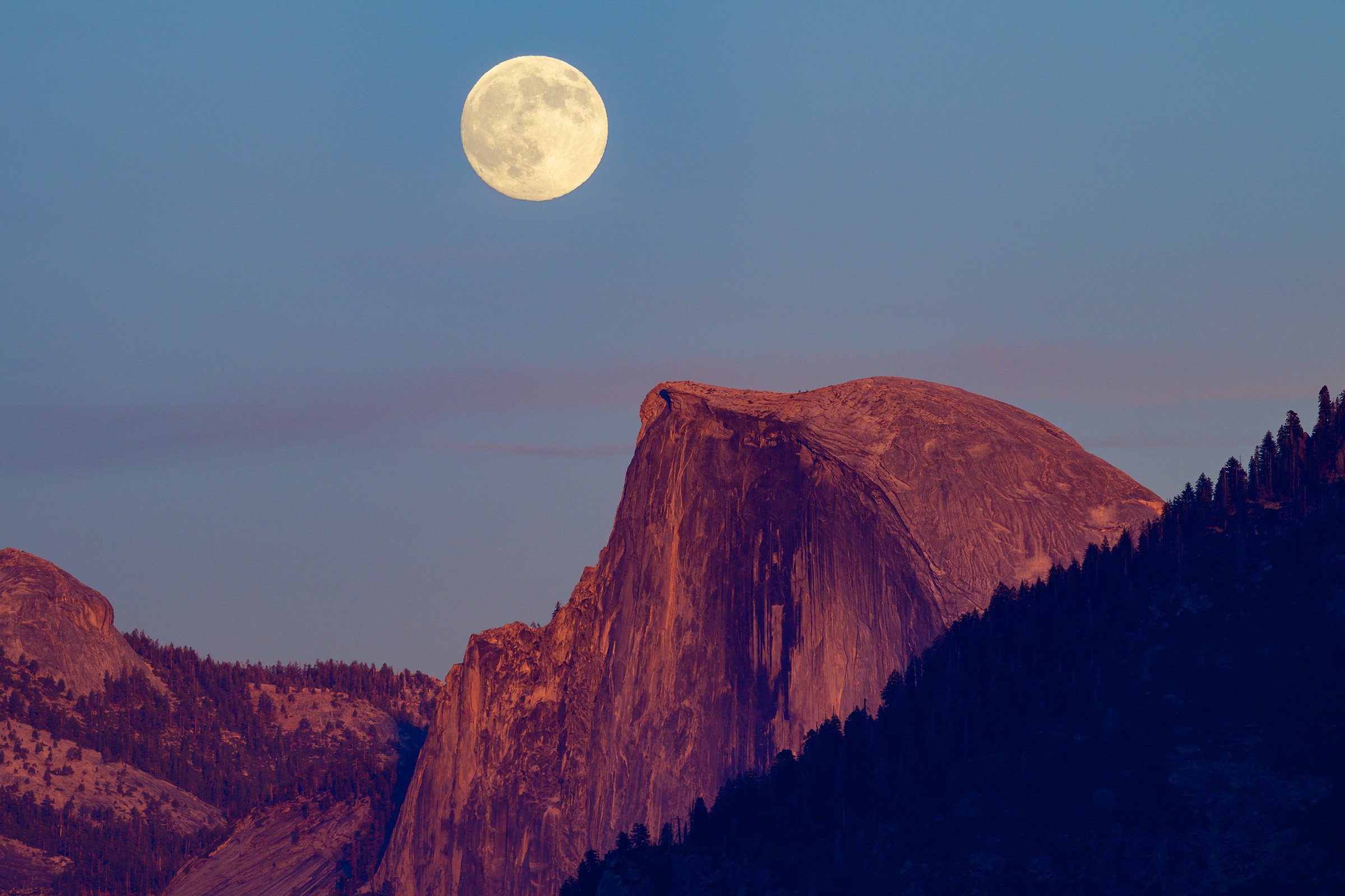 Moon Over Half Dome