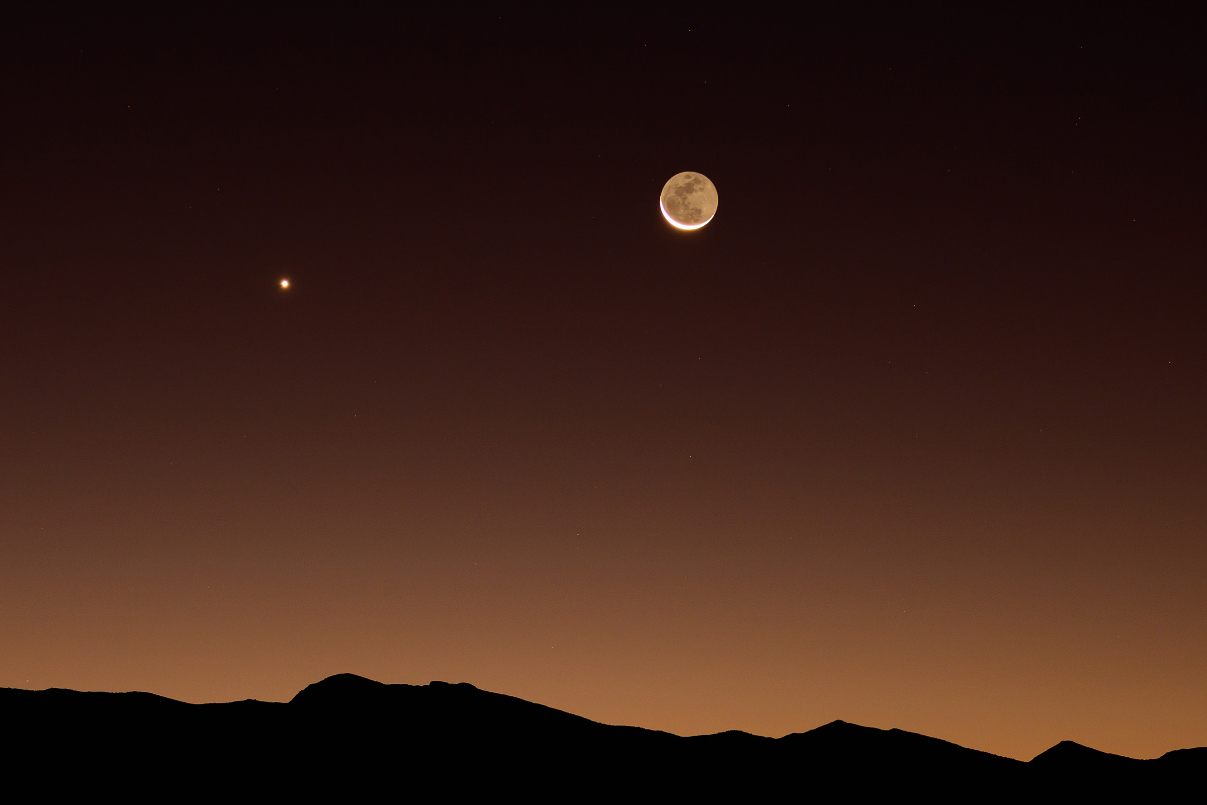 Venus and the Crescent Moon