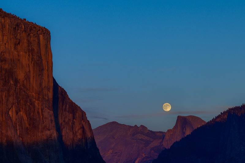 Moonrise & Half Dome